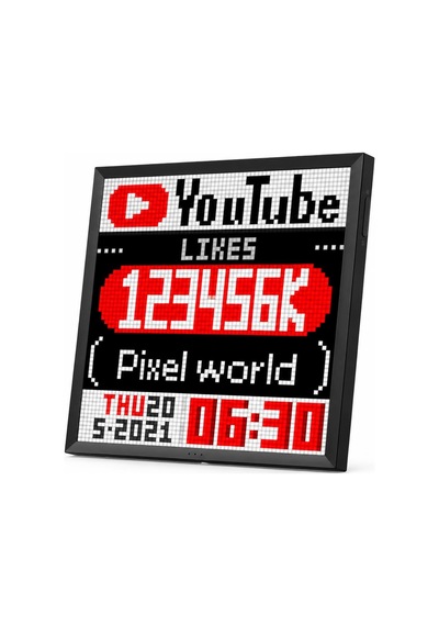 Divoom Pixoo 64 Iı Large Pixel Art Ekran Siyah