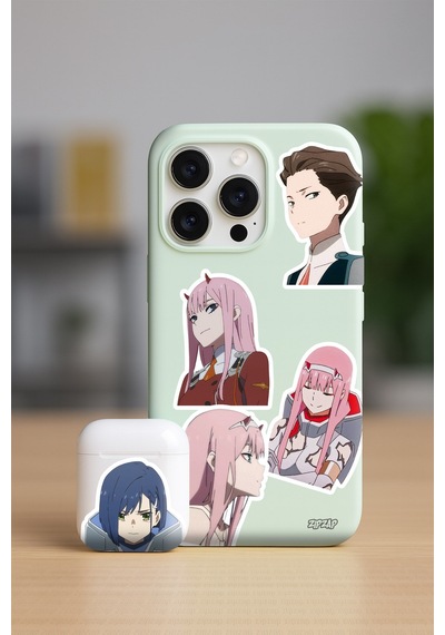 Darling İn The Franxx Anime Telefon Laptop Bullet Journal Yapışkanlı Folyo Sticker Paketi 23 Adet Çok Renkli