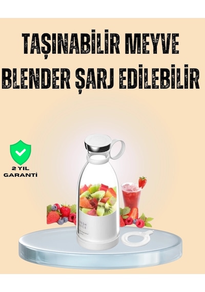 1200mah Şarjlı, Hafif Ve Pratik Taşınabilir Blender