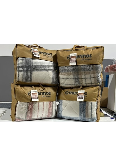 Merinos Loft Yorgan 195x215 Volante Gri