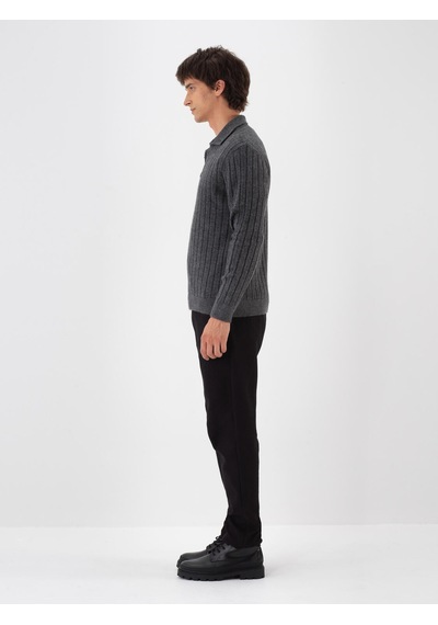 Xint Antra Dokulu Yumuşak Dokulu Regular Fit Kazak 801798 Antrasit