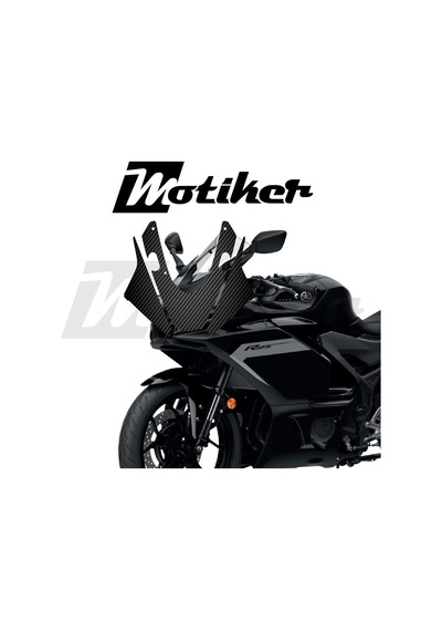 Yamaha Yzf R25 - R3 /2019 - 2025 Model Ön Kafa Mat Karbon Tasarım Sticker Etiket Modeli