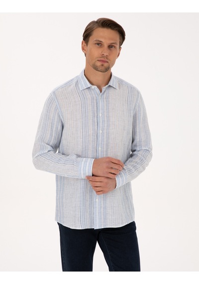 Pierre Cardin Erkek Açık Mavi Gömlek Desenli 50304522-vr003 Açik Mavi
