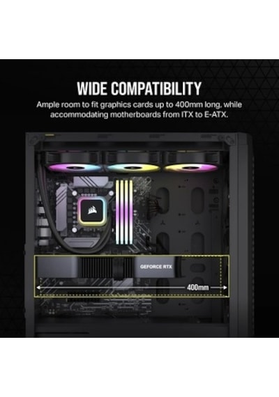 Temperli Cam Midtower Kasa İle Rgb Hava Akışı