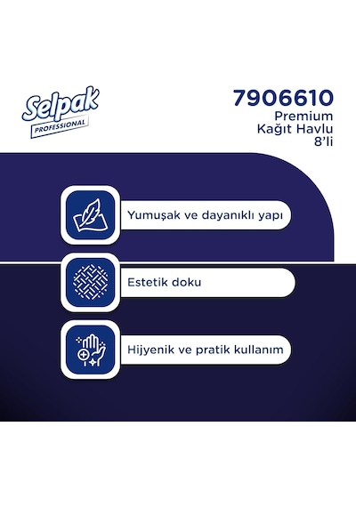 Selpak Professional Premium Havlu Kağıt, 8 Rulo Diğer