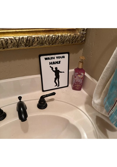 Wash Your Hans Star Wars Temalı Banyo Tuvalet Duvar Süsü Dekor
