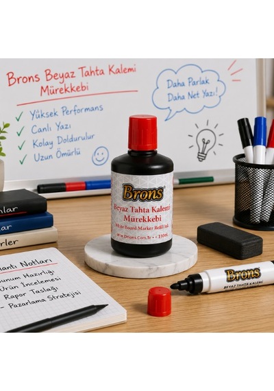 Beyaz Tahta Kalemi Mürekkebi 110 Ml Beyaz Tahta Kalemi Dolum Mürekkebi Kırmızı Siyah