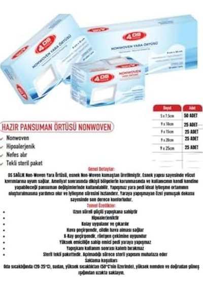Esnek Steril Nonwoven Yara Örtüsü 9cm 10cm - 10 Adet
