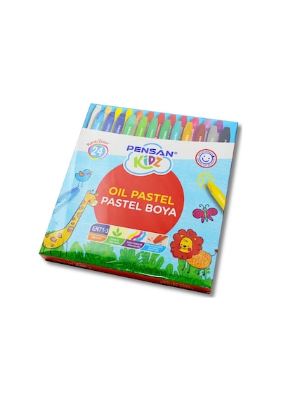 Kidz Karton Kutu Pastel Boya 24 Renk 24 Renk
