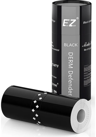 Ez Derm Defender - Dövme Sonrası Koruyucu Bant Film - Siyah - 15 Cm X 10 M