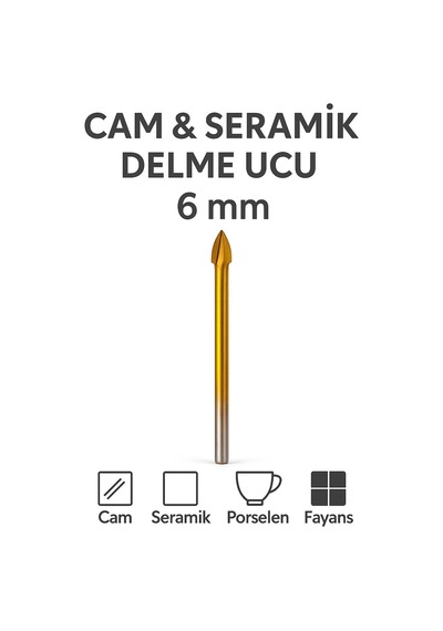 Merttools Cam & Seramik Delme Matkap Ucu 6 Mm Yeni