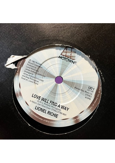 Lionel Richie - Dancing On The Ceiling / Love Will Find A Way 7", Single
