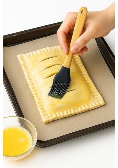 Busstier 5'li Silikon Spatula Seti Bambu Saplı Mutfak Gereçleri Isıya Dayanıklı Yapışmaz Hamur Karıştırıcı P Diğer