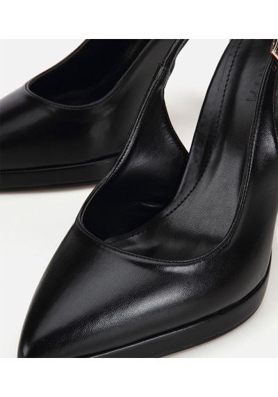 Hotiç Kadın Siyah Sivri Burunlu Platformlu Yüksek Topuklu Arkası Açık Stiletto