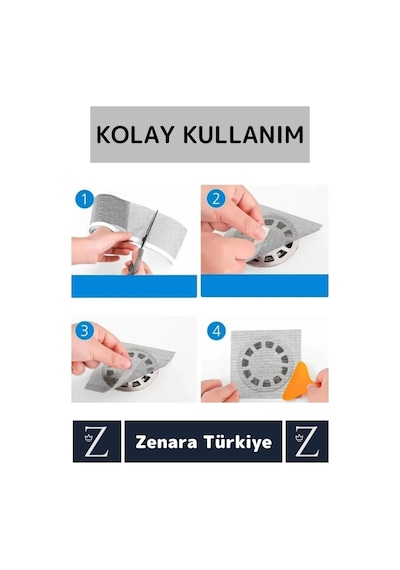 Suya Dayanıklı 0.55 Mm Delikli Sineklik Tamir Kiti Gider Süzgeci Saç Kıl Ayırıcı 12 Cm X 4 Metre