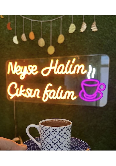 Neyse Halim Çıksın Falım Yazılı Neon Led Renkli