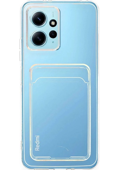 Ilkeshop Newface Xiaomi Redmi Note 12 4g Kılıf Kart Şeffaf Silikon - Şeffaf