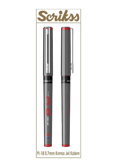 Scrikss Pı8 0.7 Mm Kırmızı Roller Kalem
