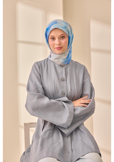 Silk Home Olinda İpek Eşarp 47004-20 Gümüş, Mor, Mavi, Siyah