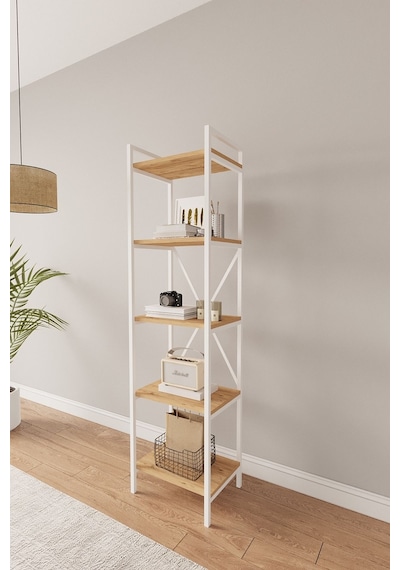 Nilamu Çam 45 Cm Kitaplık, Metal Aksamlı, Organizer, Ofis, 45 170 34 Cm Atlantik Çam Nilamu Çam 45 Cm Kitaplık, Metal Aksamlı, Organizer, Ofis, 45 170 34 Cm Atlantik Çam