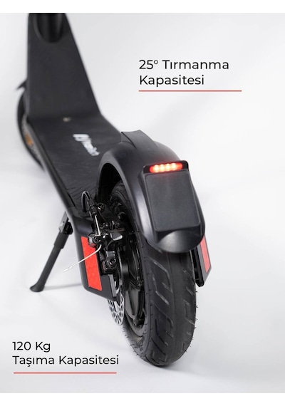 X9 Elektrikli Scooter - Çıkartılabilir Bataryalı 850w Katlanabilir Scooter Siyah