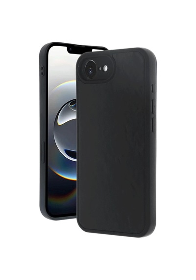 Apple Uyumlu iPhone 16e Uyumlu Kılıf Aras Deri Kapak - Siyah