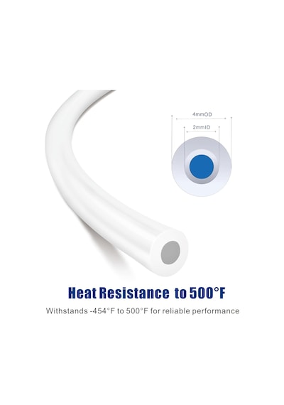 Ptfe Teflon Boru 1m 100cm - 2mm Id 4mm Od 1.75mm Filament Bowden 3d Yazıcı Uyumlu Tüp