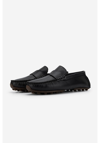 Valmenti Erkek Hakiki Deri Siyah Loafer Ayakkabı 1202 500-118 Erk Ayk Y26 Sıyah Srz Fl
