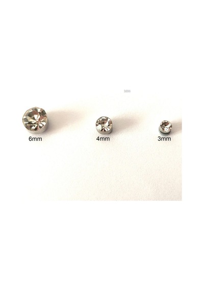 Beyaz Zirkon Taşlı 3 Mm Mıknatıslı Deliksiz Küpe 1 Çift Manyetik Fake Küpe Gümüş