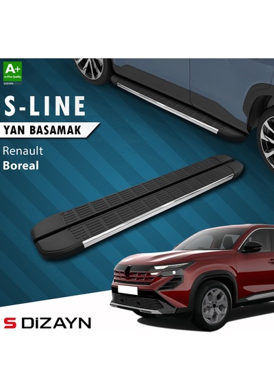 S-dizayn Renault Boreal S-line Krom Yan Basamak 183 Cm 2025 Üzeri A+ Kalite