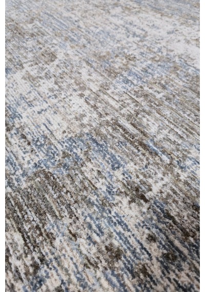 Vivanni Home Everlynn Polyester Vintage Halı Pamuk Atkı Tabanlı Modern Dokuma Ev Halısı Kahverengi Mavi