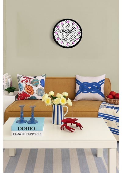 Modern Duvar Saati - 30cm - Önü Camlı Siyah Kasa - Sessiz Mekanizma-jh0852 Siyah