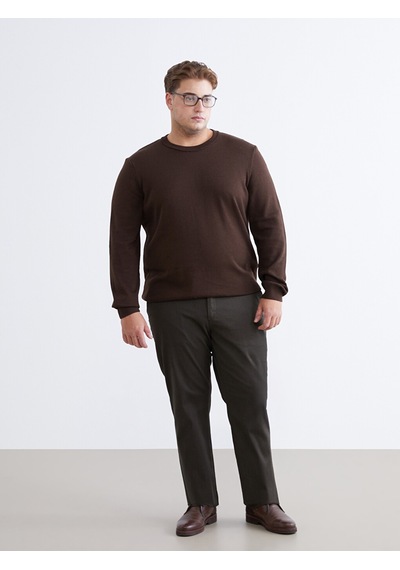 Lcwaıkıkı Classic Haki Büyük Beden Standart Kalıp Erkek Chino Pantolon
