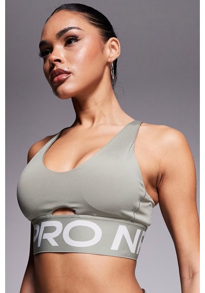 Nike Pro Indy Plunge-support Bra Kadın Spor Bra Haki