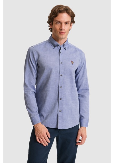 U.s. Polo Assn. Erkek Lacivert Gömlek Basic 50322343-vr033
