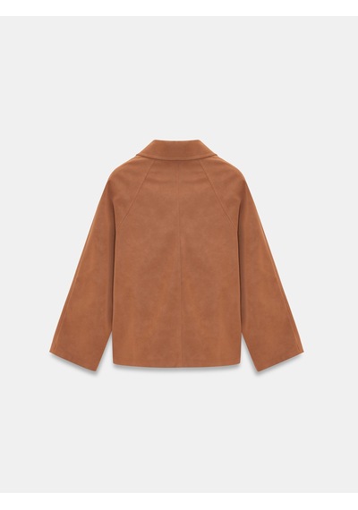 Dilvin 60777 Cepli Süet Ceket-camel Camel