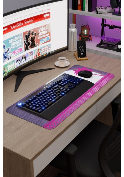 Hotline Miami Kaymaz Dikişli Kauçuk Oyuncu Mousepad V4 - 70x30 Xl Gaming Mouse Pad Fare Altlığı