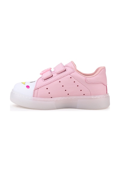 Kiko Kids Bart Cırtlı Işıklı Kız Çocuk Spor Ayakkabı Pembe