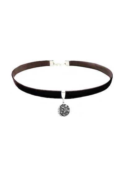 Kahverengi Kadife Galaksi Choker Mavi