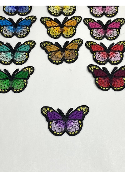 Kelebek Arma / Ütü İle Yapışan Arma / 7x4 Cm /b10/ - Kahve