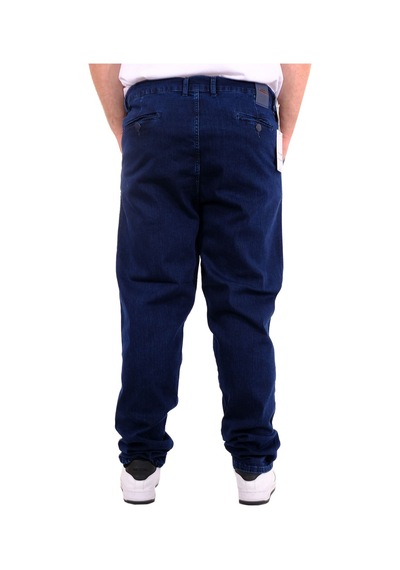 Mode Xl Büyük Beden Erkek Kot Pantolon Yan Cep Chıno 18880 Mavi Mavi