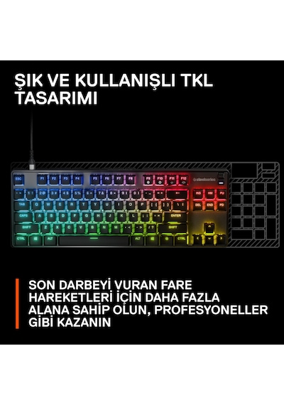 Steelseries Apex 9 TKL RGB UK Mekanik Oyuncu Klavye