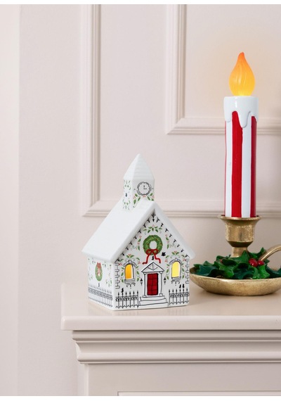 The Mia Dekoratif Led Işıklı Yılbaşı Evi 13x11x22 Cm 1 Adet