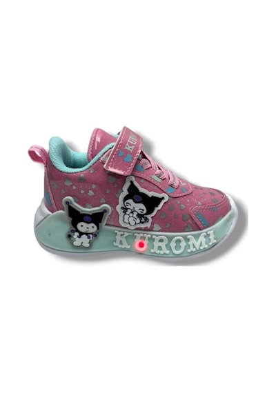 Cakgo Kuromi 725-26 Simli Parlak Deri Anatomik Kız Çocuk Sneaker Pembe Yeşil 22-25 Pembe