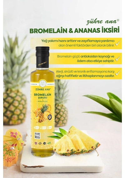 Zühre Anabromelain Ananas İçeren  Şurubu 350 ML