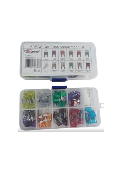 Aee Araç Sigorta Seti 60 Parça Mini Blade Oto Sigorta Kutulu Karışık Set 2a 40a Araba Motosiklet Oto Elektrik Sigorta Kiti