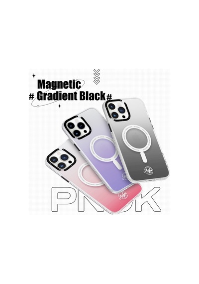 Rock Apple Uyumlu iPhone 14 Plus Amber Serisi Magsafe Kılıf Siyah Siyah