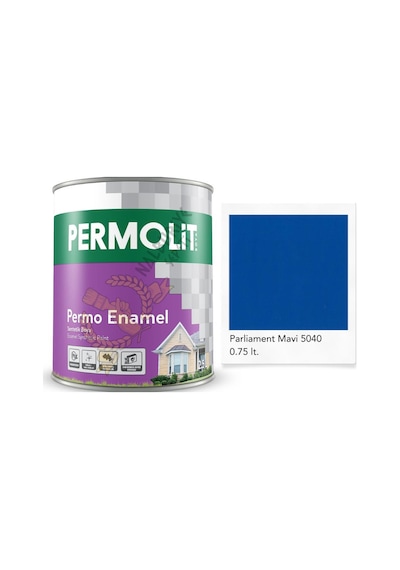 Permolit Enamel Sentetik Yağlı Boya Parliament Mavi 0.75 Lt. 0.75 L