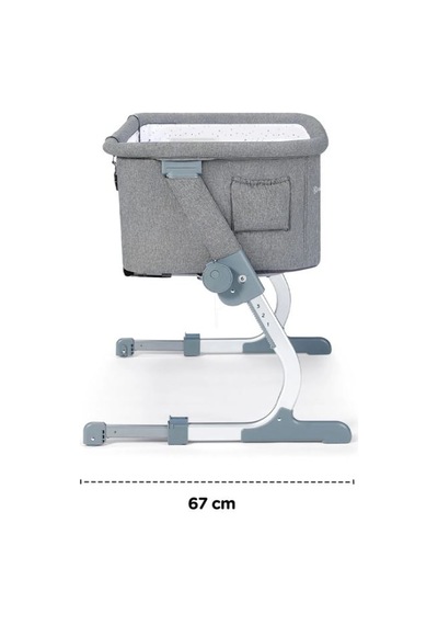 Kinderkraft Uno Up Anne Yanı Beşiği - Grey Melange Grey Kinderkraft Uno Up Anne Yanı Beşiği - Grey Melange Grey