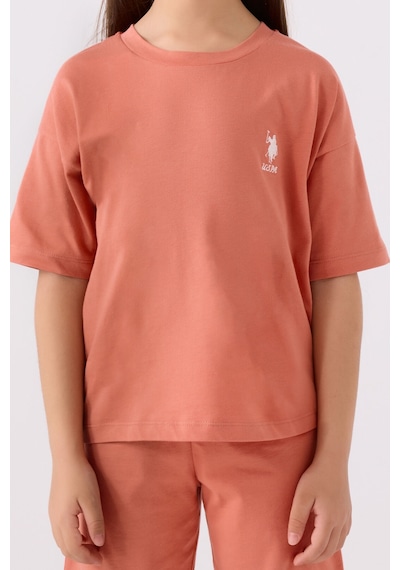 U.S. Polo Assn. U.s. Polo Assn Kız Çocuk Turuncu Bermuda Takım 5274-43854 Turuncu